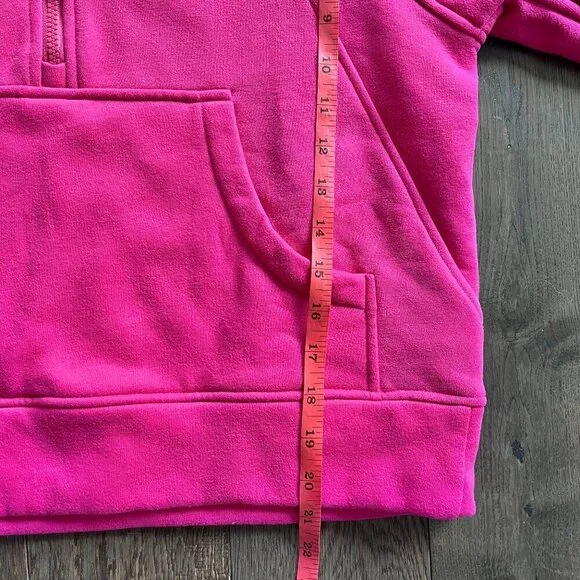 Anrabess Scuba 1/2 Zip Hoodie Hot Pink Sweatshirt Size S Athleisure Pullover - Picture 5 of 5